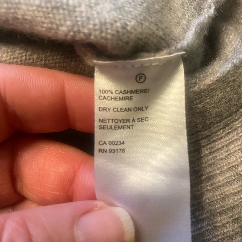 Saks Fifth Avenue Heather Gray Hooded Cashmere Sweater